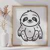 Sloth In DXF Format - Free Commercial Use License