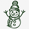 Unique Snowman Vector Craft File - Free SVG