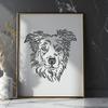 Artistic Australian Shepherd - Glowforge DXF