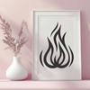 Free Unique Flames Template DXF - Commercial Use