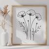 Artistic Wild Flower - DXF For Commercial Use