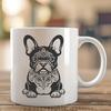 Ornate French Bulldog In SVG & PNG