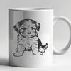 Free Sitting Havanese Digital Drawing