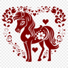 Artistic Horse - Glowforge PNG Free Download