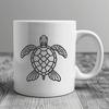 Beautiful Sea Turtle Stencil - Free PNG