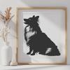 Free Sitting Shetland Sheepdog Decal