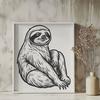 Unique Sloth - Laser SVG