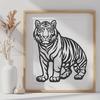 Creative Sitting Tiger Design