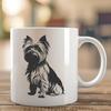 Artistic Yorkshire Terrier Stencil