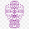 Crucifix Digital Artwork In SVG, PNG, PDF And DXF Formats