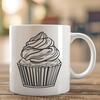 Artistic Cupcake Artwork In SVG For Free Download