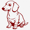 Beautiful Dachshund Vector Craft File - Free PNG Download