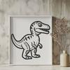 Dino Artwork In SVG, PNG, PDF And DXF Formats