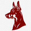 Free Unique Doberman Pinscher Vector Illustration