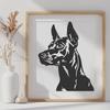 Free Unique Doberman Pinscher Artwork SVG - Commercial Use