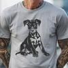 Unique Sitting Doberman Pinscher Illustration