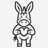 Free Artistic Donkey - Free SVG Download, Commercial Use