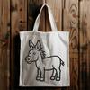 Cute Standing Donkey Digital Artwork - DXF