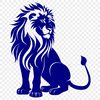 Stunning Sitting Lion Decal