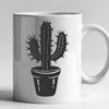 Unique Cactus Digital Drawing In DXF For Free Download