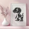 Beautiful Baby Dinosaur PDF - For Laser Engraver Project