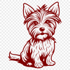 Artistic Yorkshire Terrier Illustration