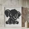 Elephant Stencil In PDF File Format For Free Download