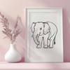 Artistic Elephant Design - Free DXF Download