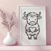 Stunning Standing Cow Design - SVG