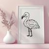 Artistic Flamingo SVG, PNG, PDF And DXF Files