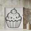 Unique Cupcake Digital Art SVG - Free Download