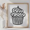 Unique Cupcake In DXF - Free Download