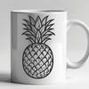 Pineapple Digital Drawing In SVG, PNG, PDF And DXF Formats