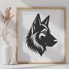 German Shepherd Template In SVG File Format For Free Download