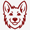 Free Artistic German Shepherd Clipart