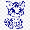 Stunning Sitting Big Cat Vector Image