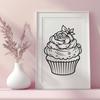 Creative Cupcake In SVG, PNG, PDF And DXF File Formats - Free