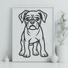 Cute Boxer - Glowforge PNG Free Download