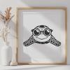 Sea Turtle Wearing Glasses