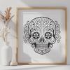 Ornate Skull In DXF Format