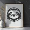 Unique Sloth In SVG, PNG, PDF And DXF File Formats - Free