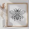 Unique Bee Drawing In PDF For Free Download