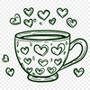 Coffee Cup Vector Illustration In SVG, PNG, PDF And DXF Formats