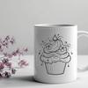 Beautiful Cupcake Vector Drawing