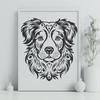 Beautiful Dog Template - Free SVG Download