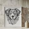 Ornate Australian Shepherd - Vinyl PNG