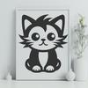 Stunning Sitting Kitten Printable Image