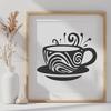 Stunning Coffee Cup Template In DXF For Free Download