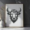 Cow Digital Drawing In SVG, PNG, PDF And DXF File Formats