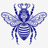 Free Ornate Bee - Free DXF Download, Commercial Use